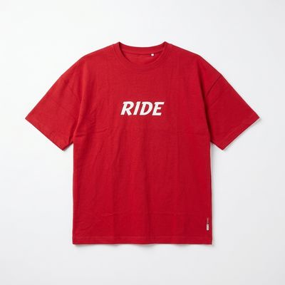 Printed Typography Oversized T-Shirt | Red
