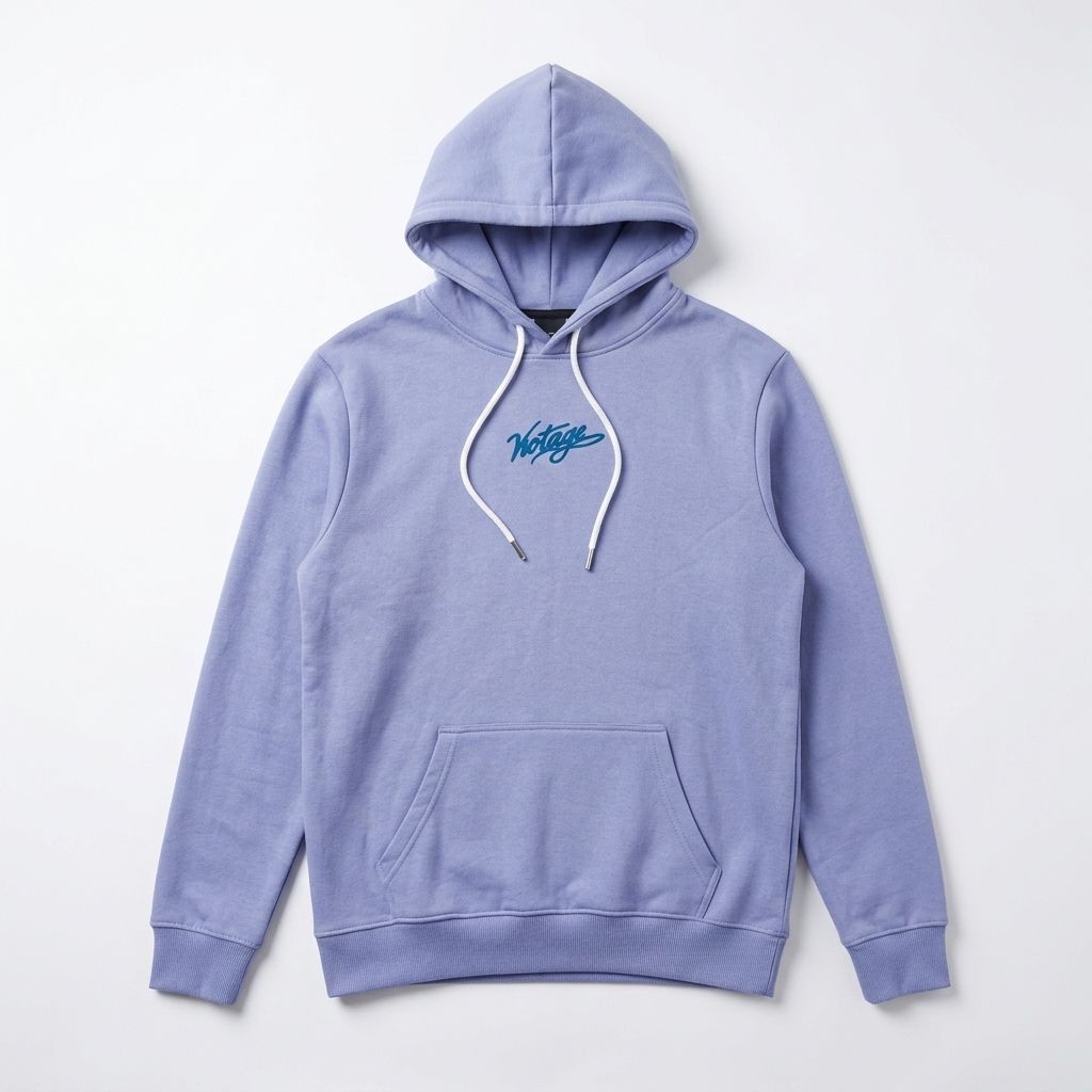 Lavender Printed Fleece Hoodie