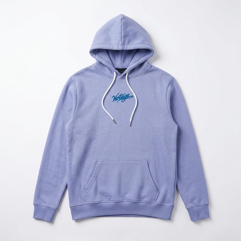 Lavender Printed Fleece Hoodie
