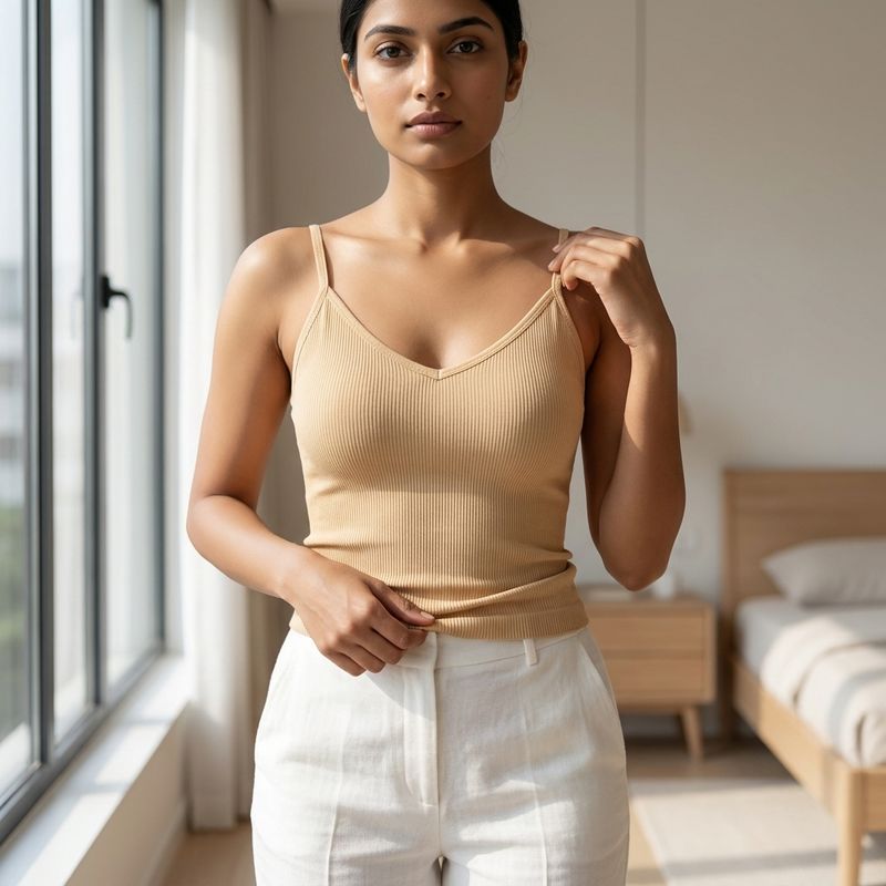Light Beige Spaghetti Top | Shapewear