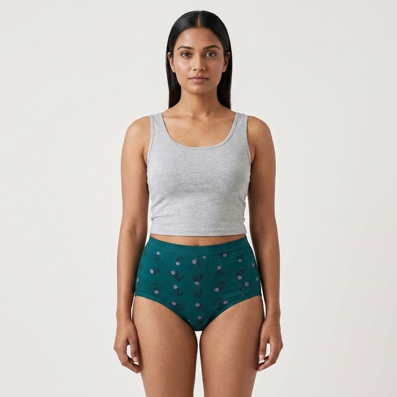 Zero Sleek Hipster Sea Green Panty