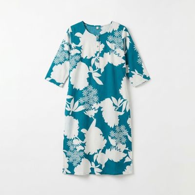 The Pastel Petal Kurti | Sea Blue
