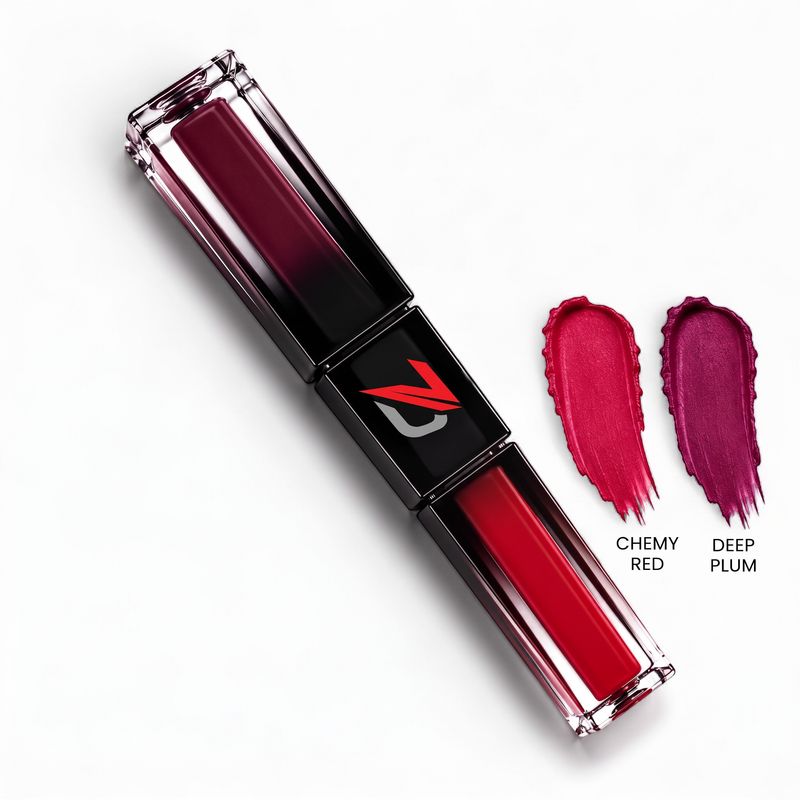MATTE LIQUID LIPCOLOR 2 IN 1 (CHEMY RED/ DEEP PLUM)