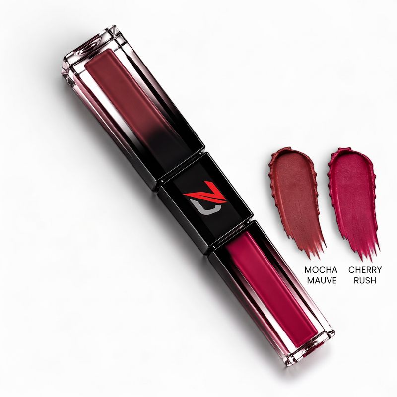 MATTE LIQUID LIPCOLOR 2 IN 1 (CHERRY RUSH/MOCHA MAUVE)
