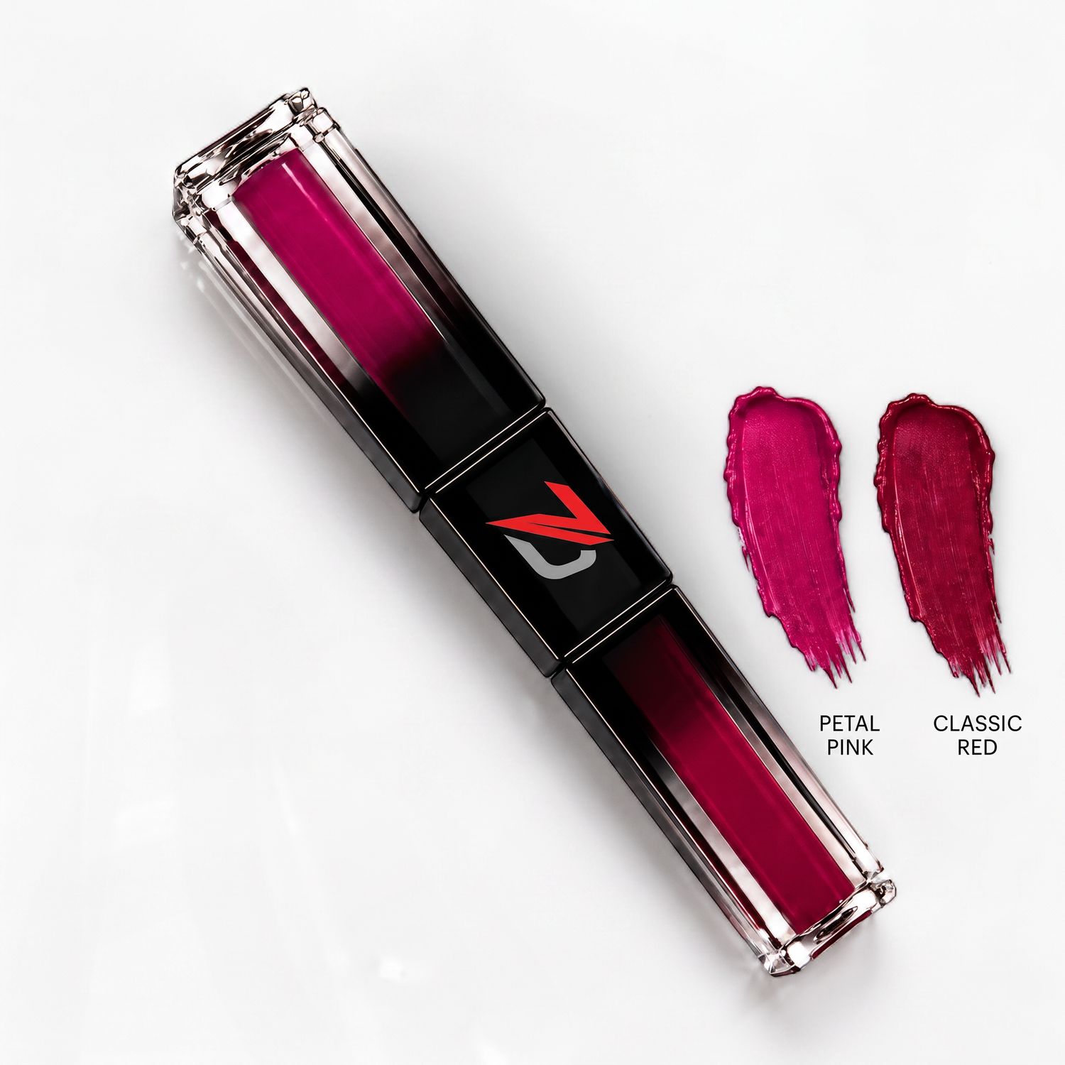 MATTE LIQUID LIPCOLOR 2 IN 1 ( PETAL PINK / CLASSIC RED)