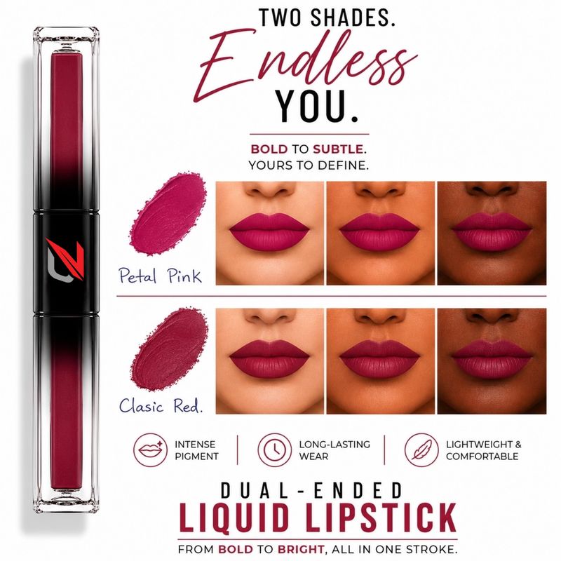 MATTE LIQUID LIPCOLOR 2 IN 1 ( PETAL PINK / CLASSIC RED)-20