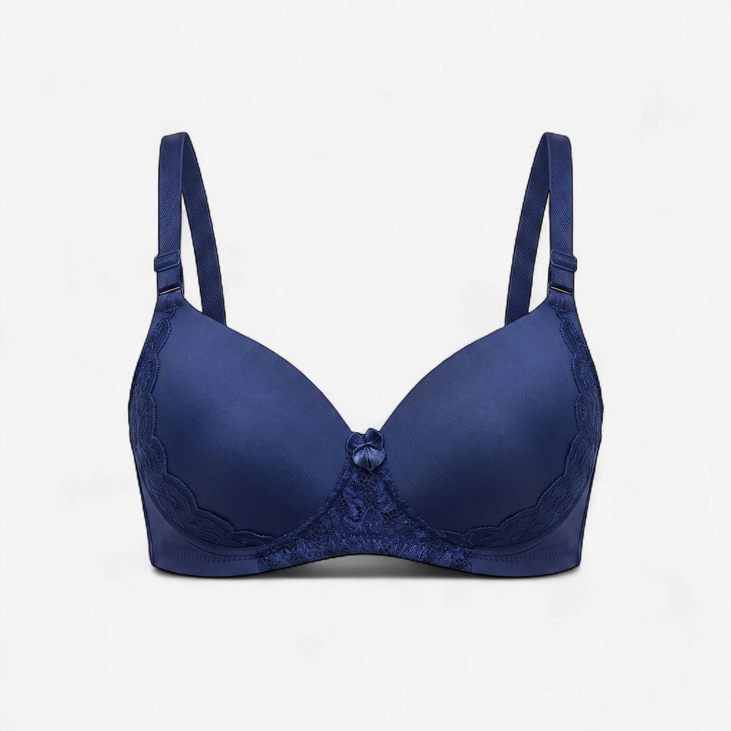 Zero Sleek Semi Padded Netted Bra | Royal Blue