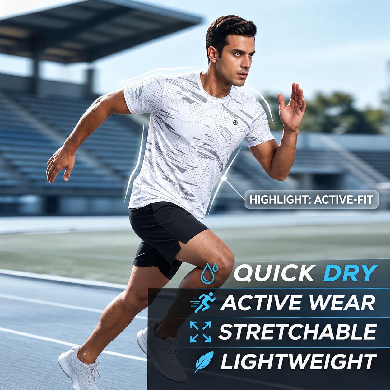 Men ACTIVE WEAR DOT NET T-Shirt