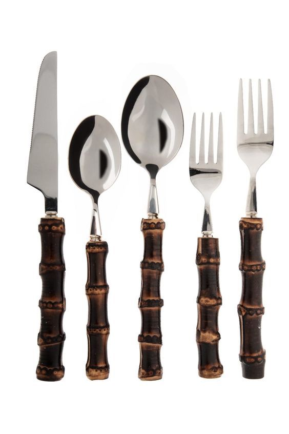 Dark Bamboo Cutlery