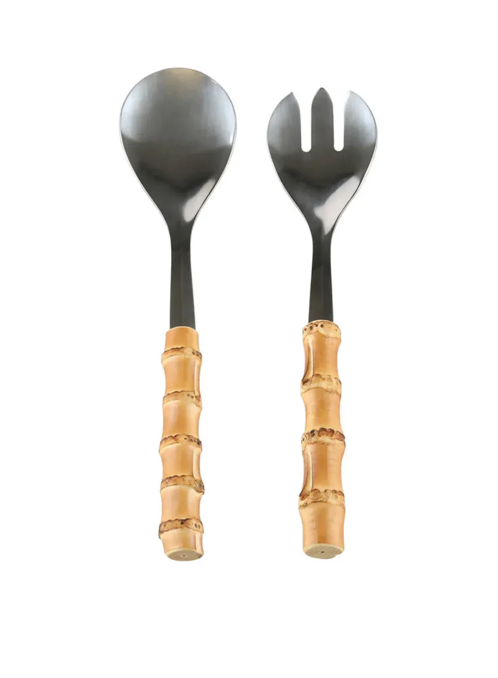 Natural Bamboo Salad Servers