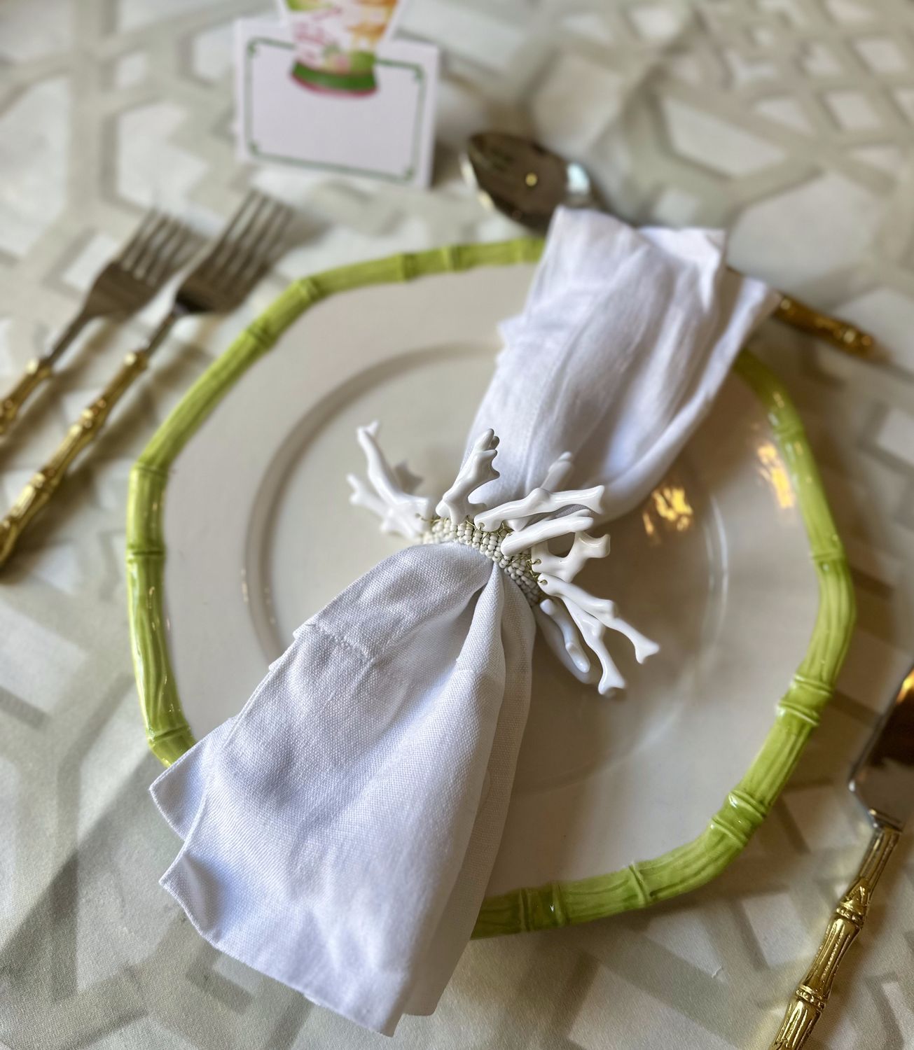 White Coral Napkin Ring