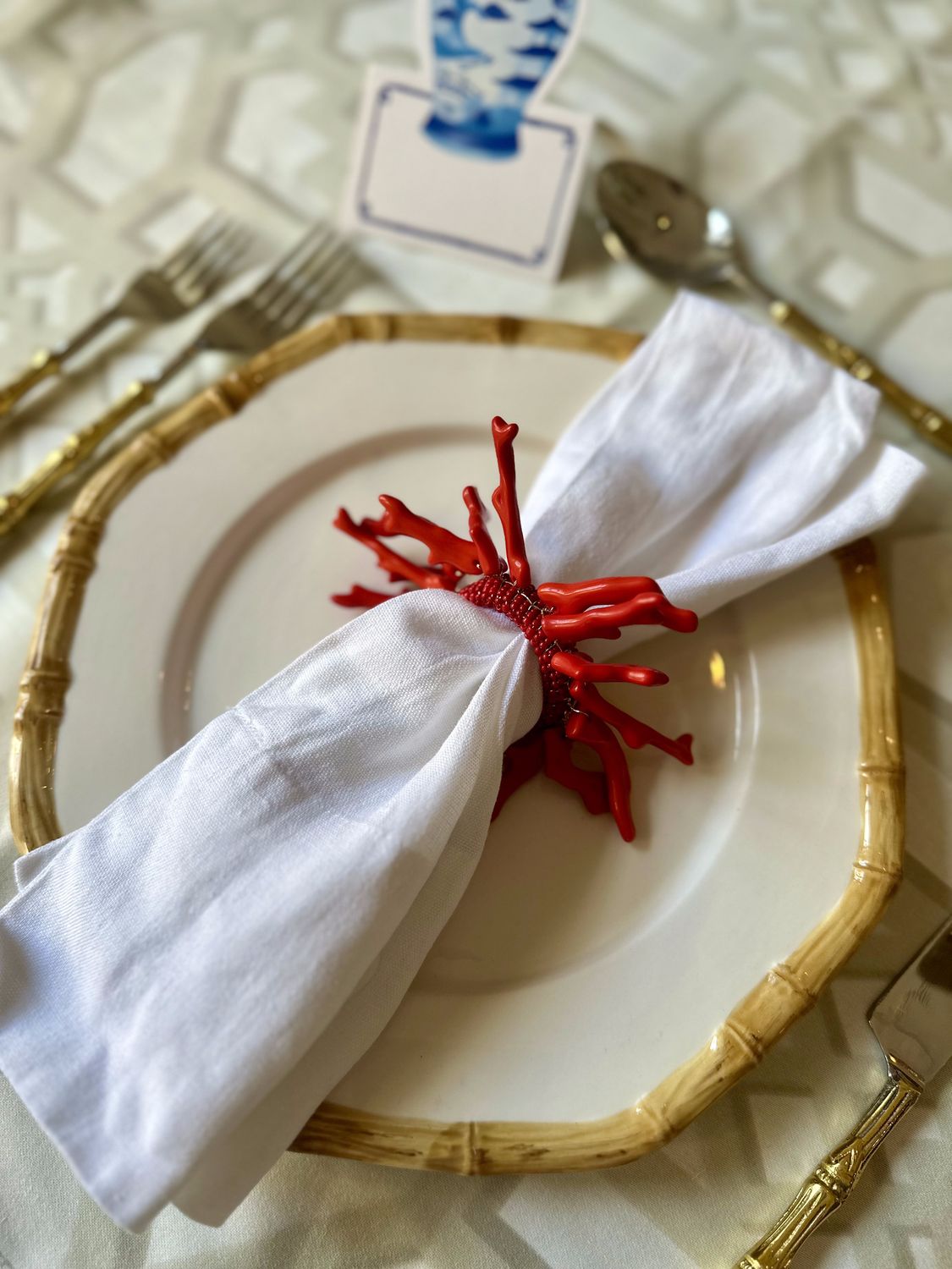 Red Coral Napkin Ring