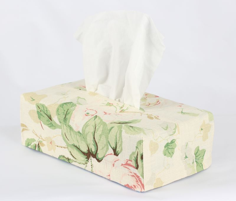 The Tailored Linen Tissue Box Cover