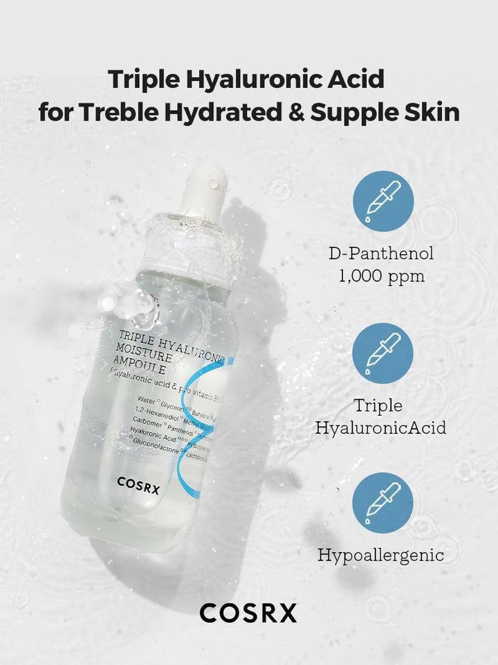 COSRX Hydrium Tripla fiala di idratazione Ialuronico 40ml