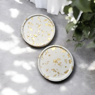 Gold Foil Jesmonite Coaster
