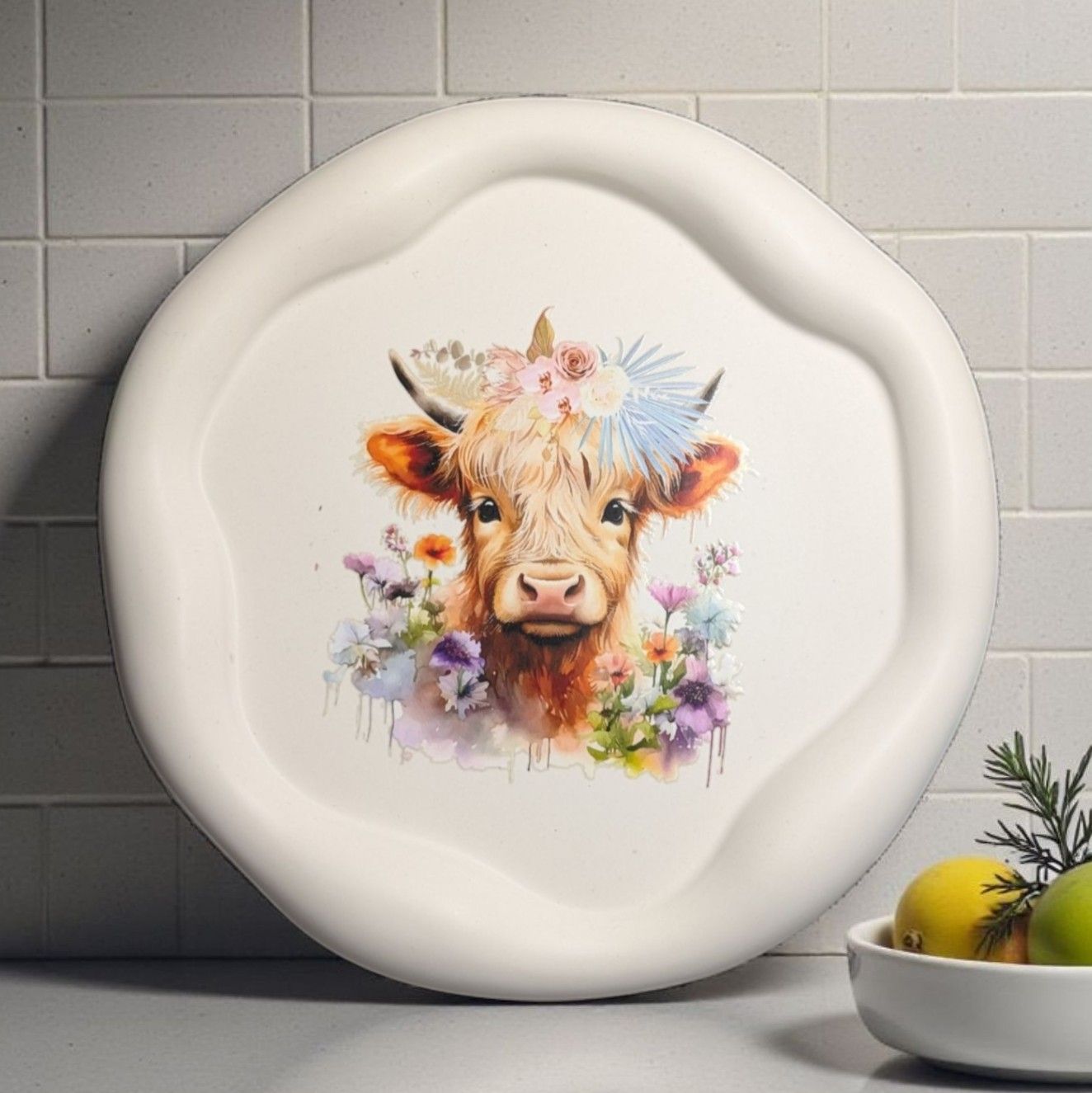 Highland Cow Design Dish