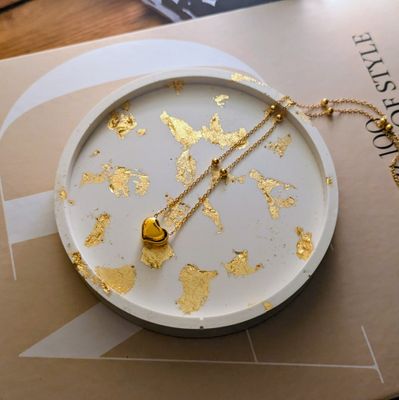 Gold Foil Jesmonite Coaster