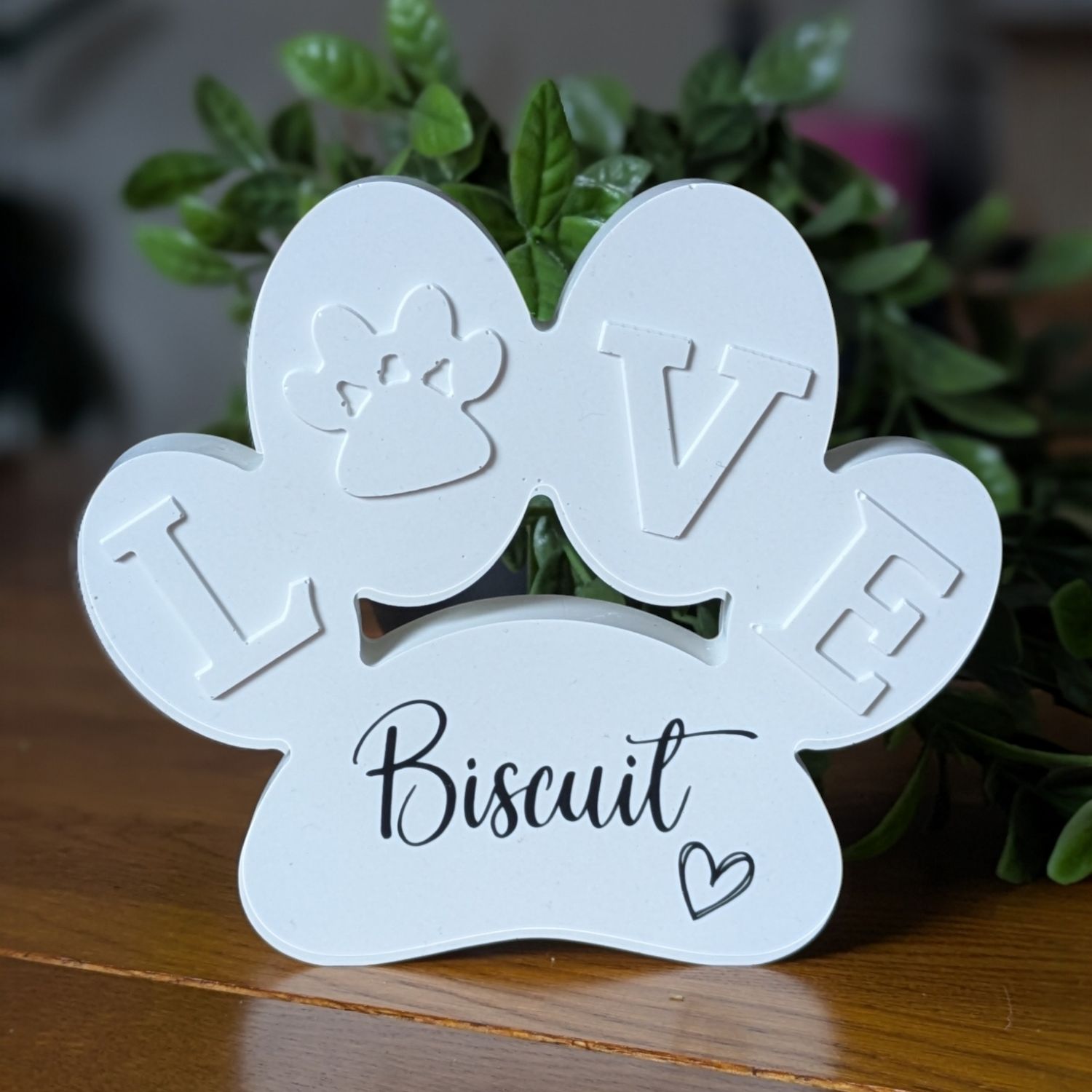 Personalised Paw Shaped Keepsake Ornament