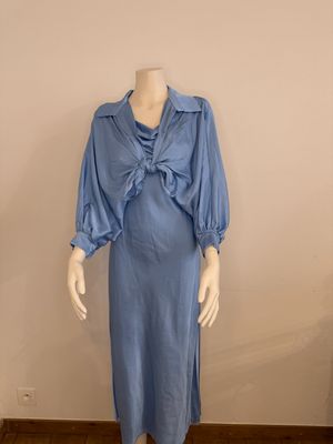 blauw zomers jurkje