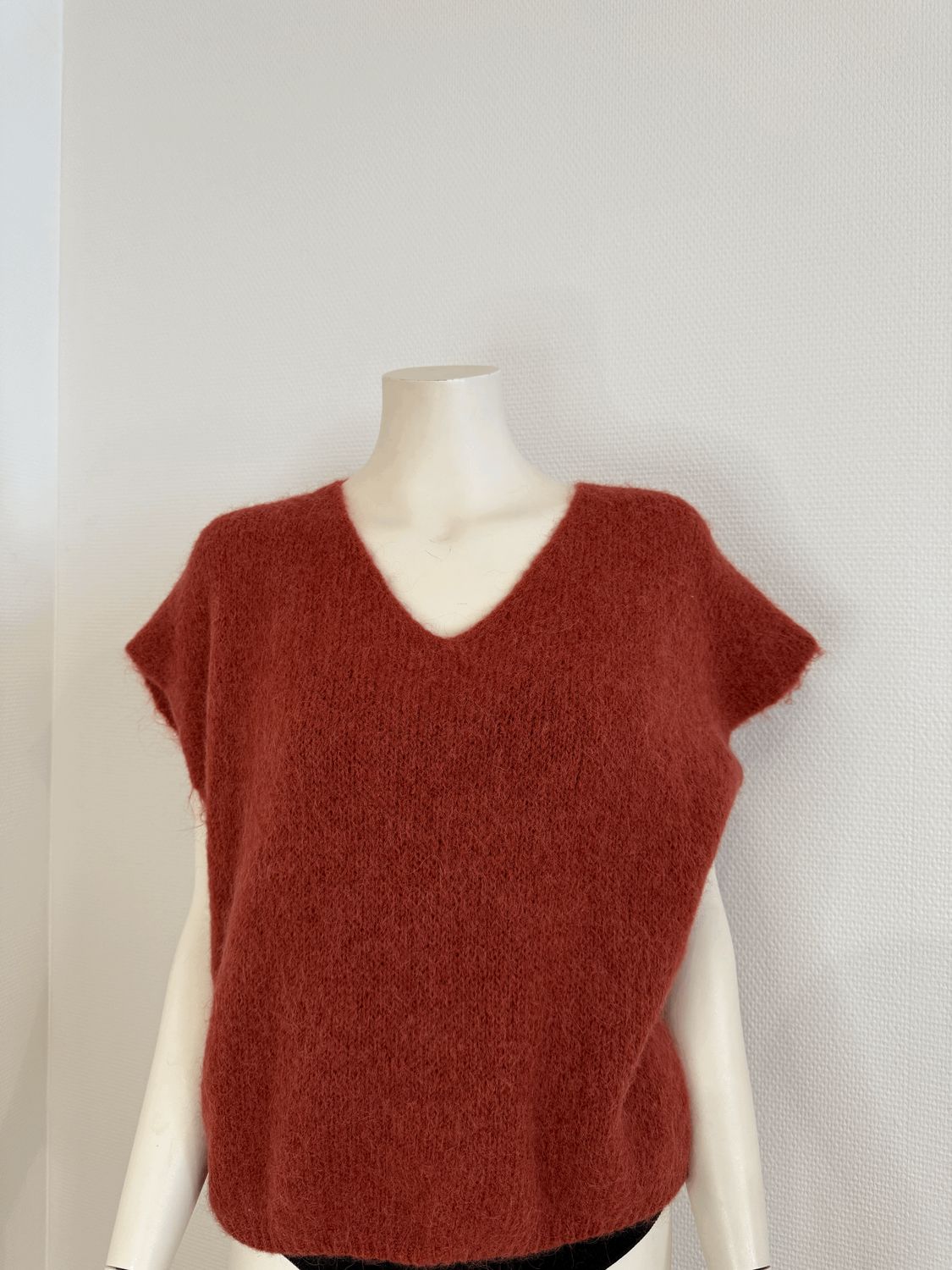 elegante roestbruine trui