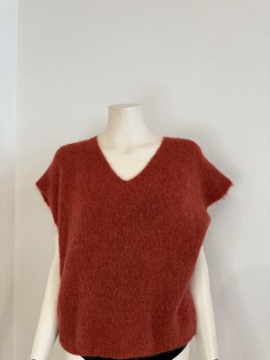 elegante roestbruine trui