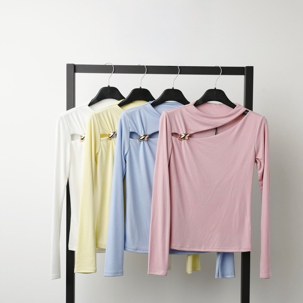 cut-out top zachtgeel