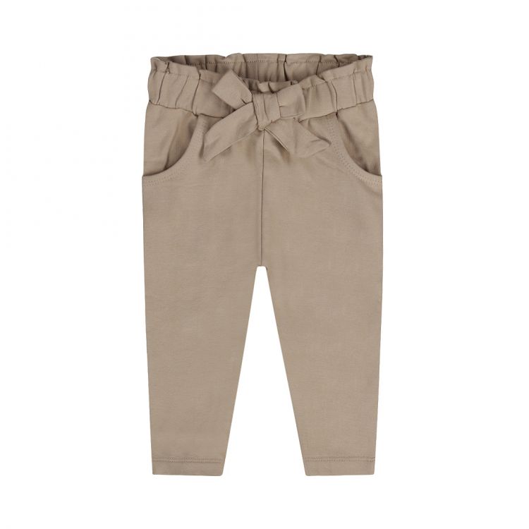 Dirkje meisjes joggingbroek taupe strik