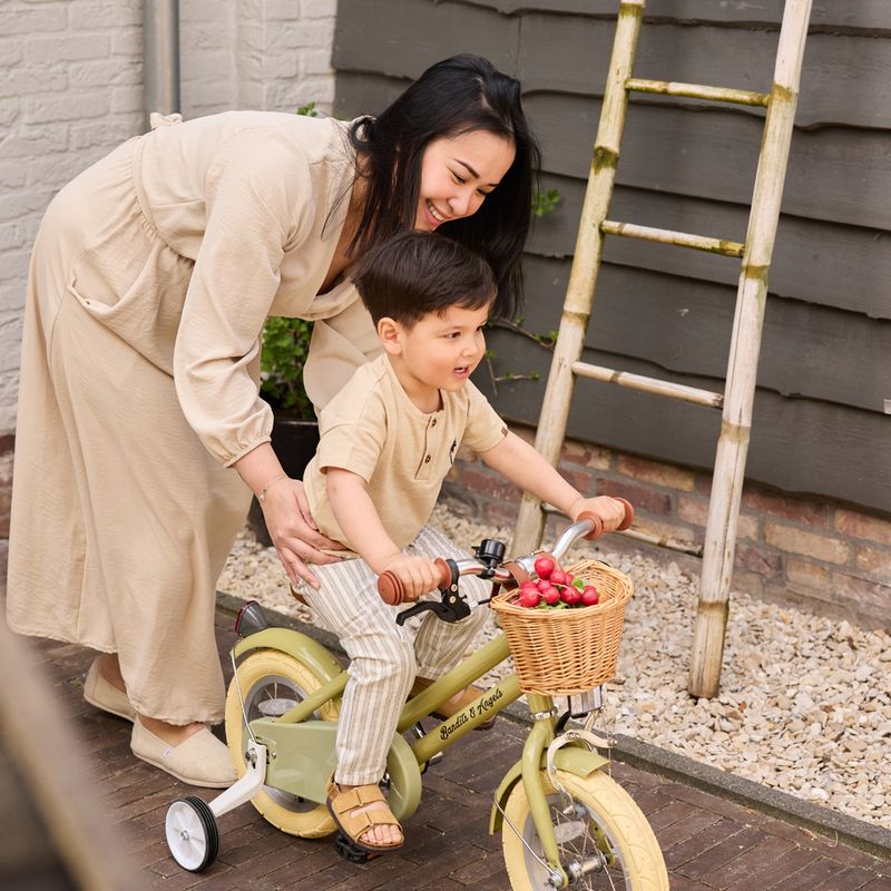 Dirkje jongens T-shirt camel knoopjes