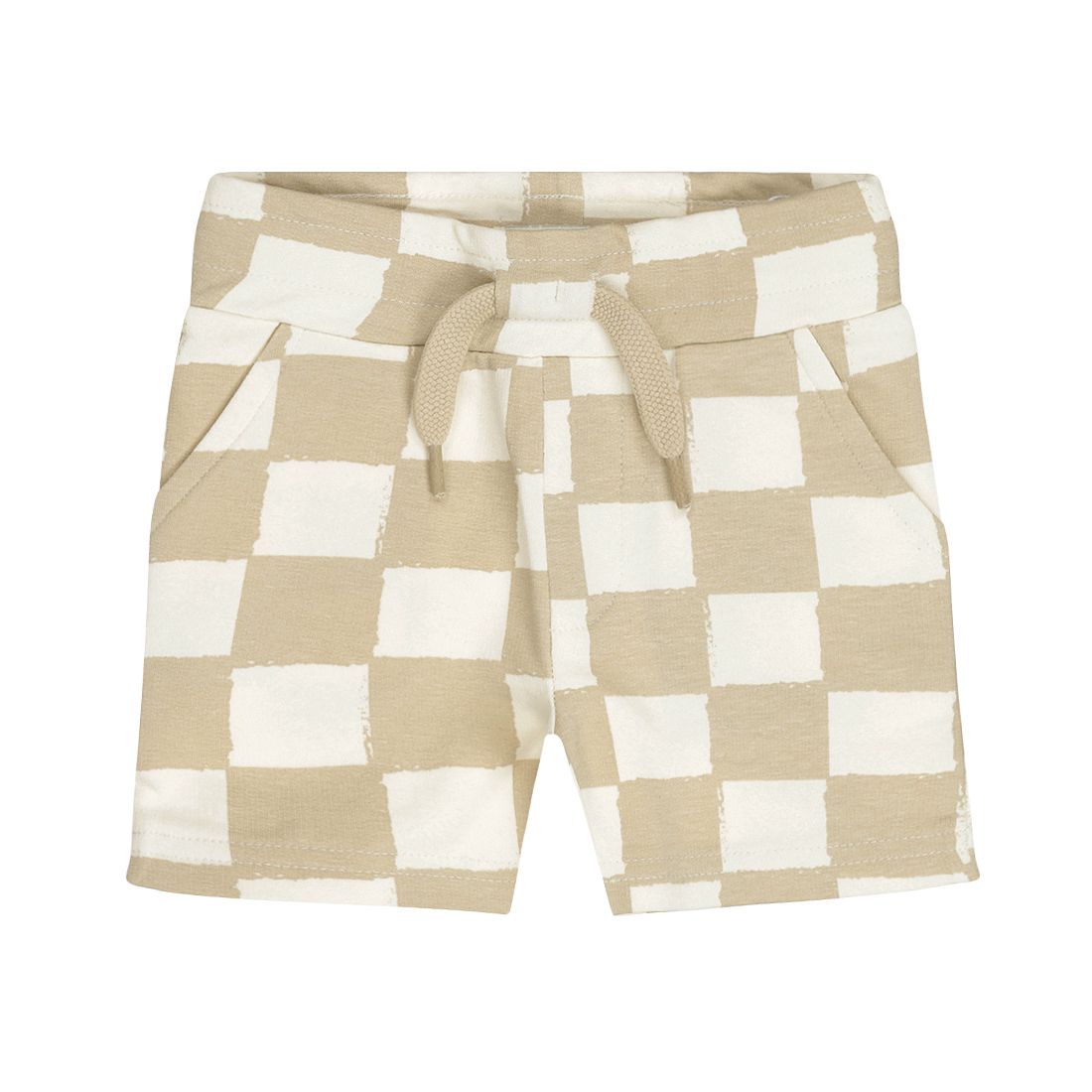 Dirkje jongens jogging shorts off white zand geblok