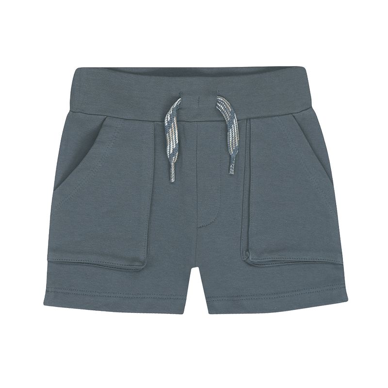 Dirkje jongens jogging shorts staalblauw zakken