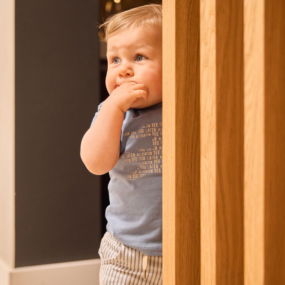 Dirkje jongens T-shirt blauw krokodil