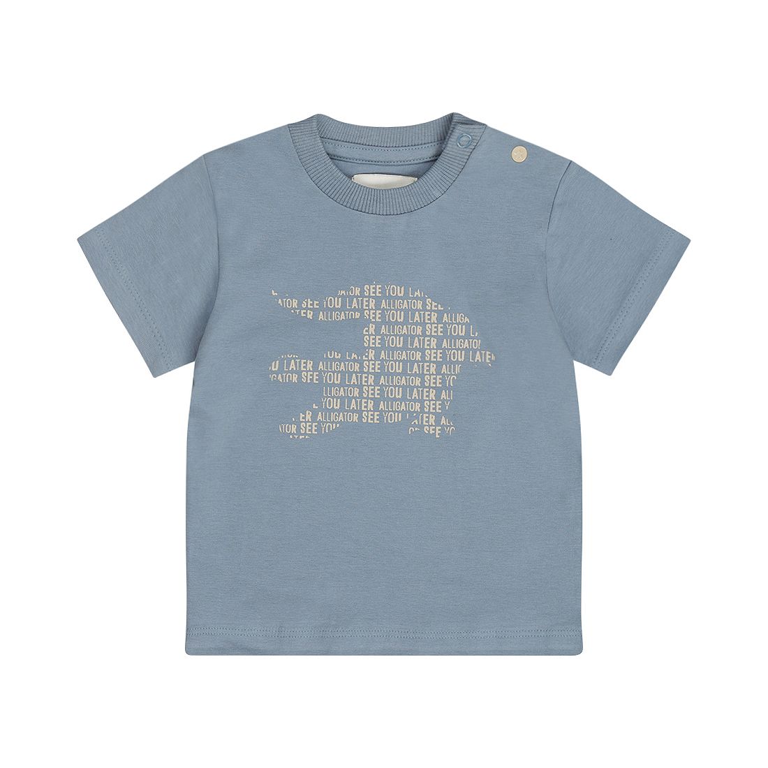 Dirkje jongens T-shirt blauw krokodil