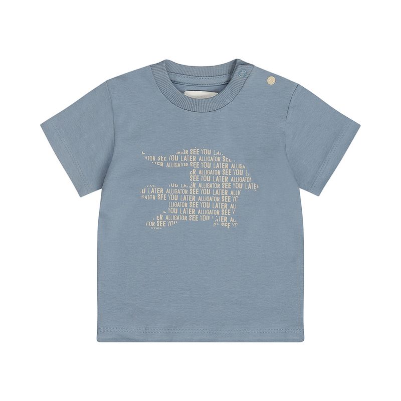 Dirkje jongens T-shirt blauw krokodil
