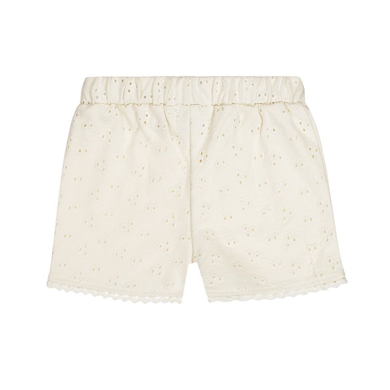 Dirkje meisjes shorts off white broderie katoen