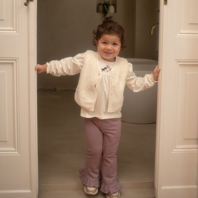 Dirkje Meisjes Shirt Lange Mouw - Antique White