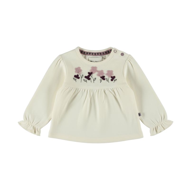 Dirkje Meisjes Shirt Lange Mouw - Antique White