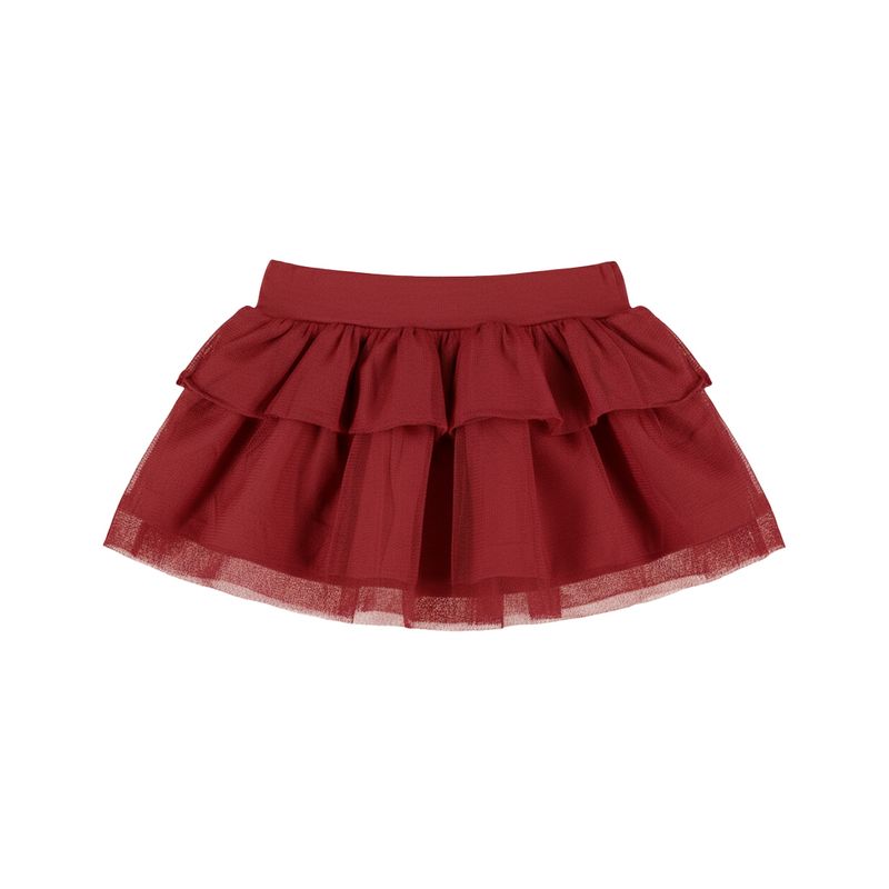 Dirkje Meisjes Tule Rok - Bordeaux Rood