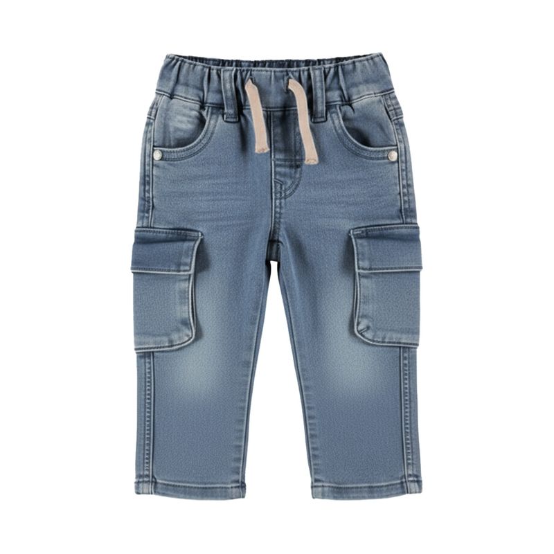 Dirkje Jongens Cargo Jeans - Denim Blauw