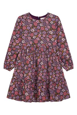 Danamade Hanne Meisjesjurk met Bloemen – Bordeaux