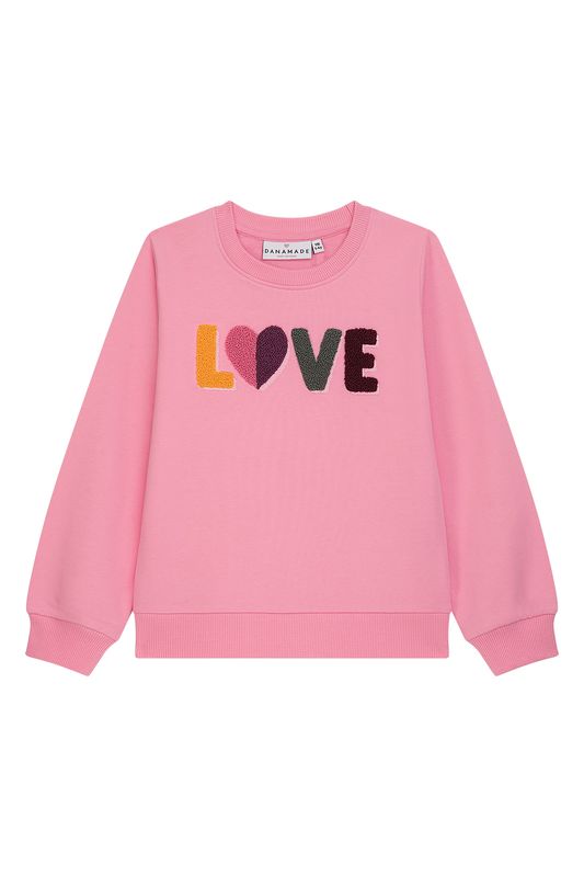 Danamade Dyrsa Meisjes Sweater LOVE – Candy Roze