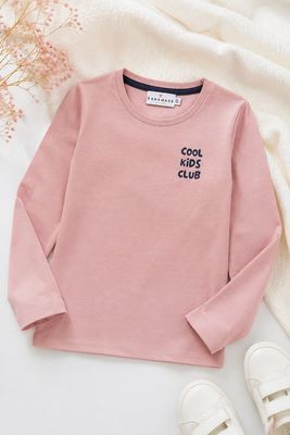 Danamade Lara Meisjes Longsleeve Cool Kids Club – Dusty Rose