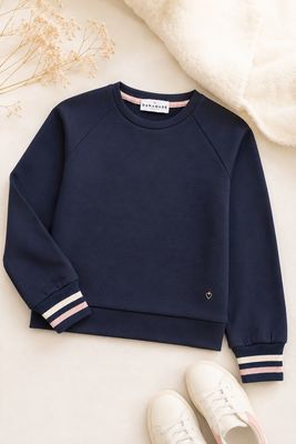 Danamade Brenda Meisjes Sweater Navy Blauw