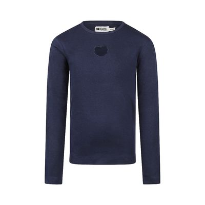 No Way Monday Meisjes Longsleeve Donkerblauw met Hartje