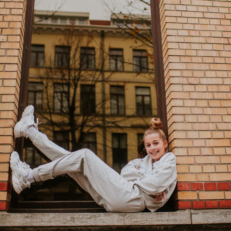 No Way Monday Meisjes Joggingbroek Lichtgrijs