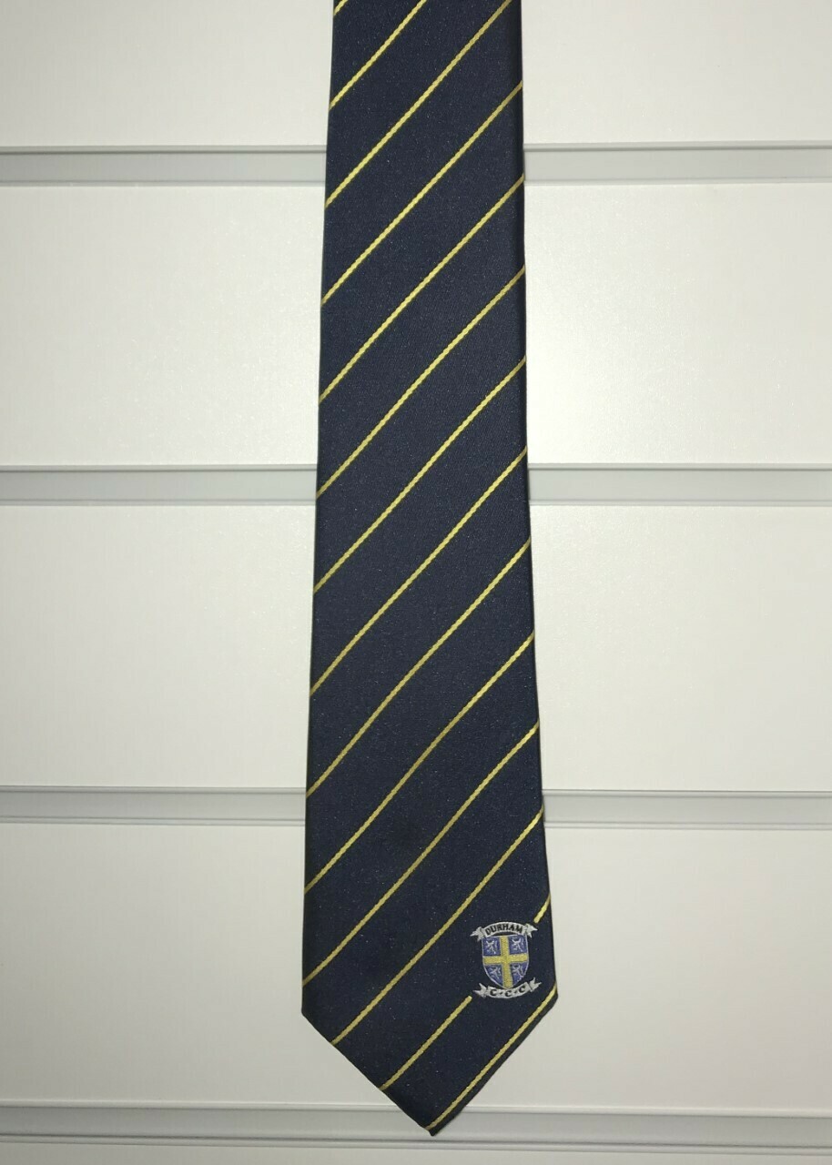 Durham CCC Navy/Gold Pinstripe Tie