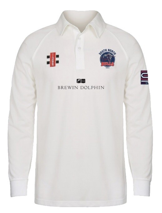South North Bulls Matrix Long Sleeve Cricket Shirt Adult Section