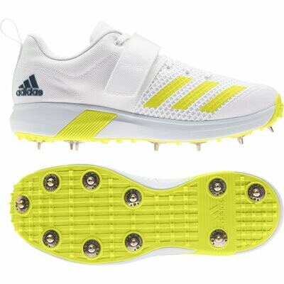 2023 adidas Vector 2.0 Allrounder White Acid Yellow Cricket Shoes