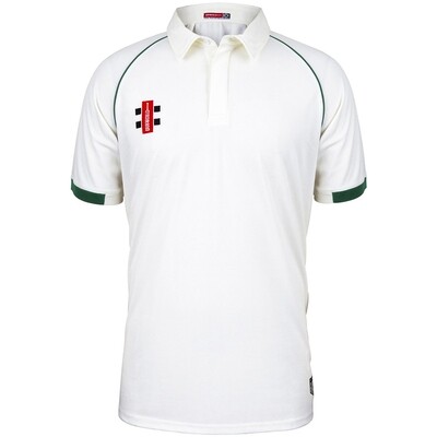 Gray Nicolls Matrix V2 Green Trim Short Sleeve Cricket Shirt