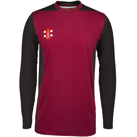 Rockliffe Park Junior T20 Maroon Black Long Sleeved Shirt Rockliffe Park Junior T20 Maroon Black Long Sleeved Shirt