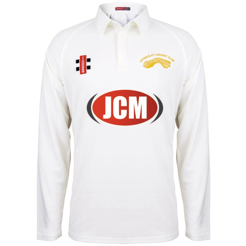 Stokesley Matrix Long Sleeve Cricket Shirt Adult Section Stokesley Matrix Long Sleeve Cricket Shirt Adult Section